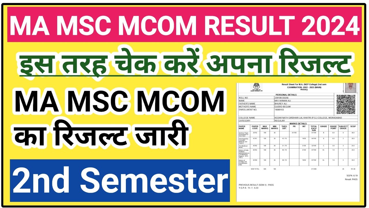 MA MSC MCOM रिजल्ट 2024 | MA ka result kaise dekhe 2024 | MSC ka result kaise dekhe| MA result 2024