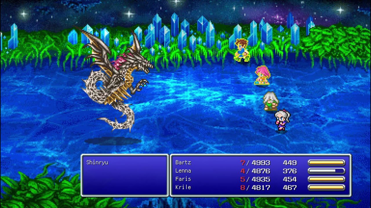Победите Синрю без драконьих копий в Final Fantasy V