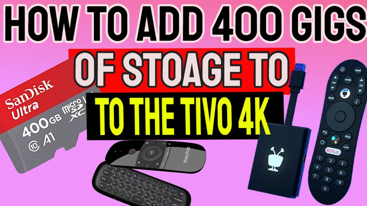 Tivo Stream 4k how to add 400 gigs of storage and a usb remote
