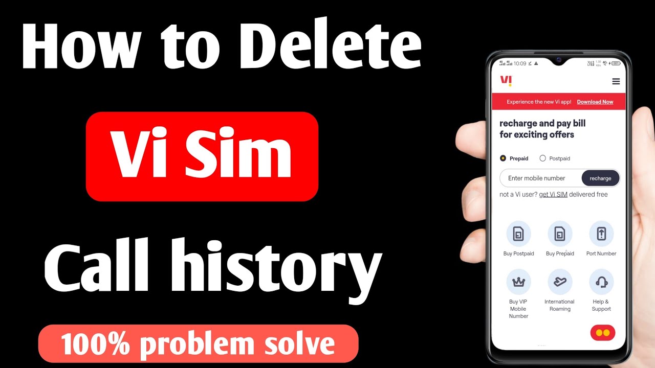 how to delete call history in Vi | vi app se call history kaise delete kare