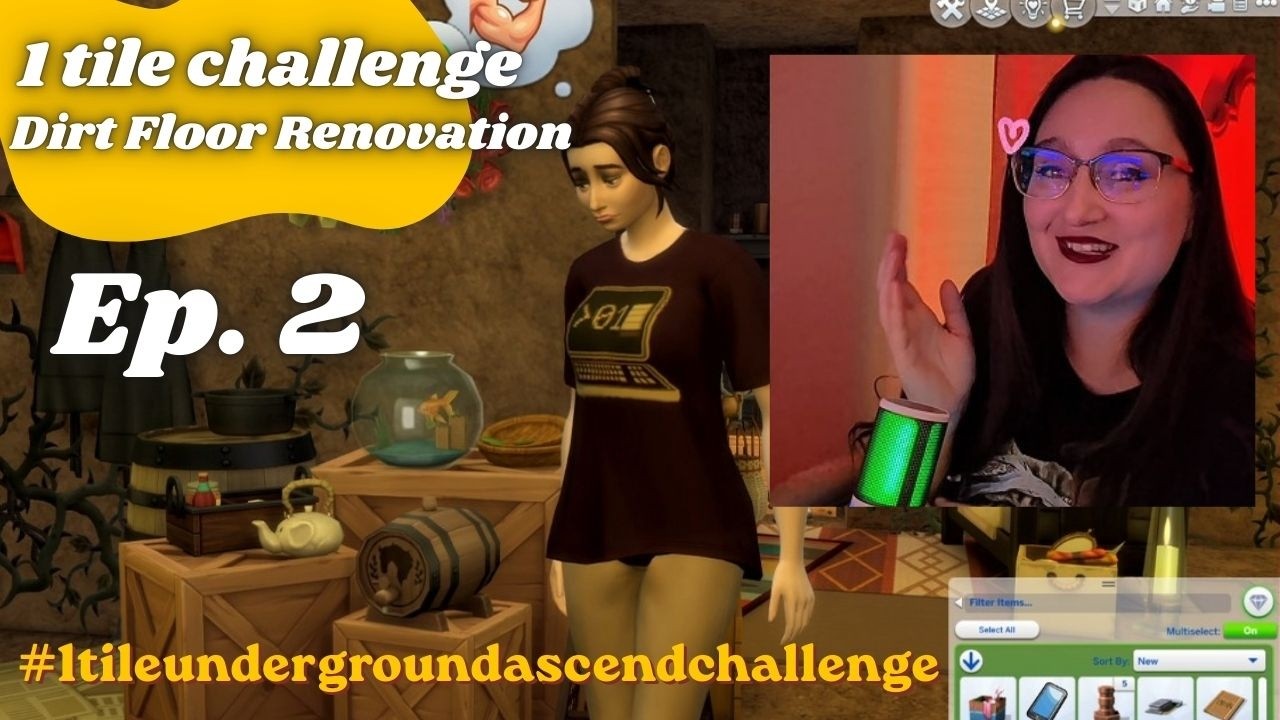 Sims 4 NEW CHALLENGE | EP2 | 1 Tile Underground Ascend Challenge | Dirt Floor Renovation