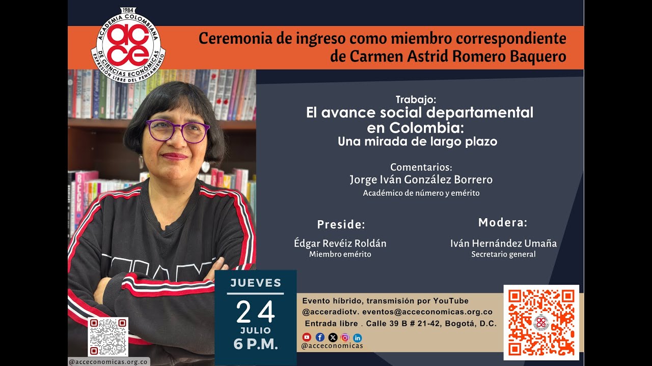 Ceremonia de ingreso como miembro correspondiente de Carmen Astrid Romero Baquero