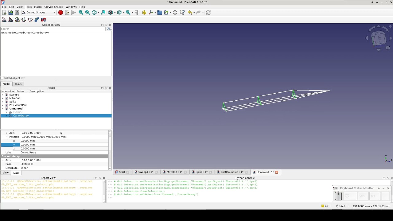 FreeCAD: Curved Shapes