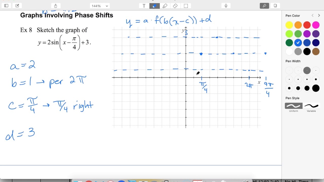 01 Ex 8 Graphing sin with a phase shift