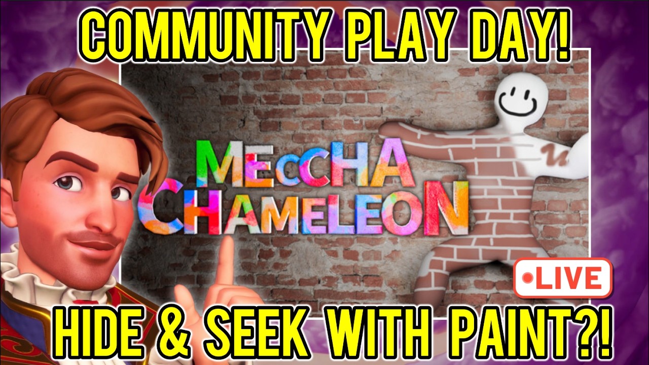 Community Play Day! | Meccha Chameleon | Hide & Seek with PAINT?!
