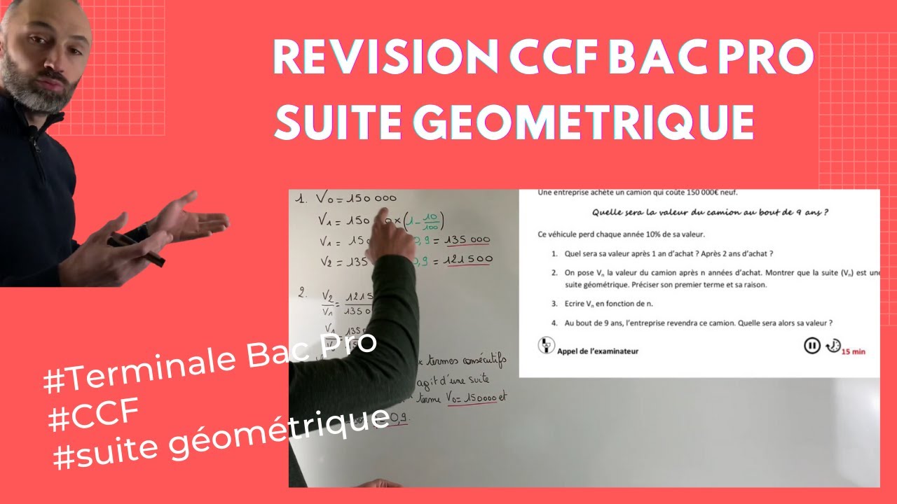 🎓 Préparer son CCF Bac Pro mathématiques - Suite géométrique