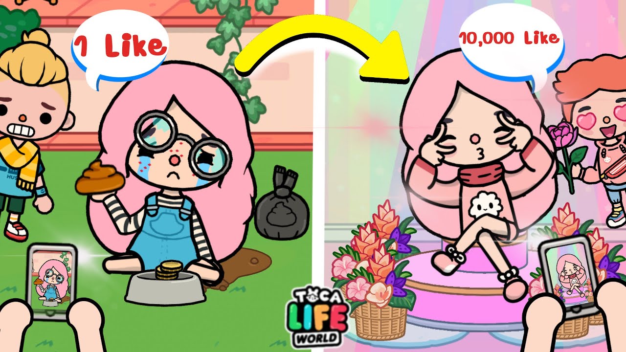 Ugly Nerd 🤮To Popular Girl🥰 Toca Boca l Toca life world