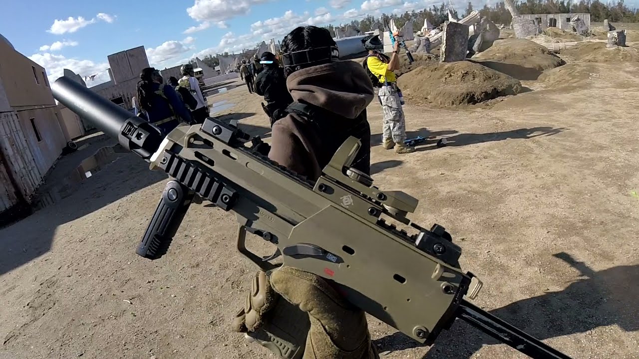 Airsoft with my girlfriend | SC village Mk18 & Mp7 GGBR gameplay