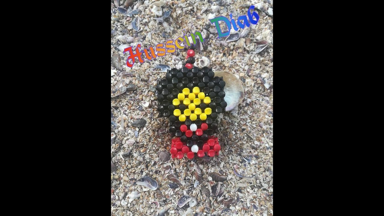طريقة عمل ميدالية فانوس محمد صلاح بالخرز  _ حسين دياب | How to bead Mo Salah lamp _ Hussein Diab