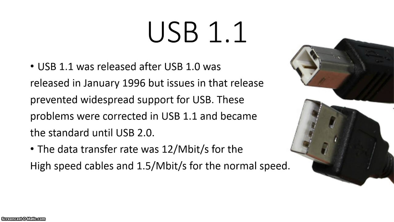USB 1.1 V.S. 2.0 V.S. 3.0 CMPET 206