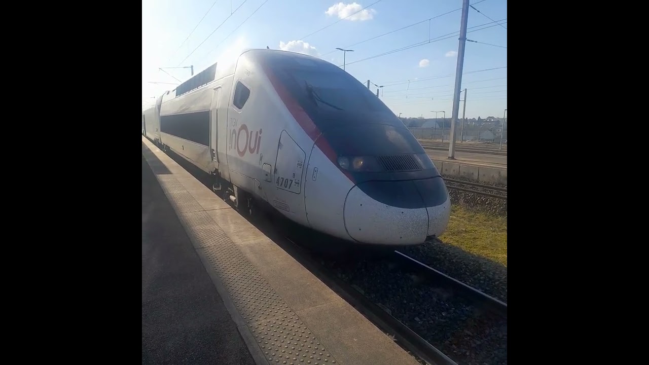 Le TGV inoui numéro 9520 de Marseille St Charles  pour Francfort 