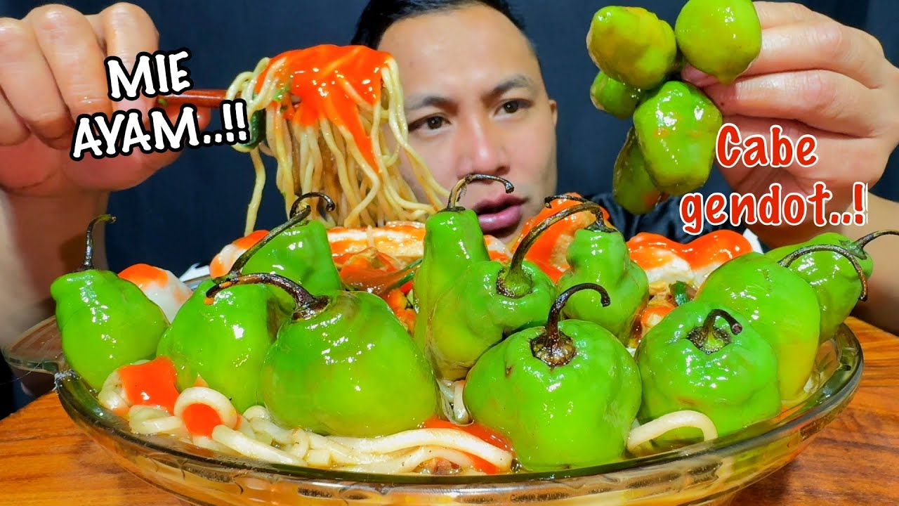 NGERI..🥵 CABE GENDOT + MIE AYAM , PEDAS NYA GAK NGOTAK ..!!!!
