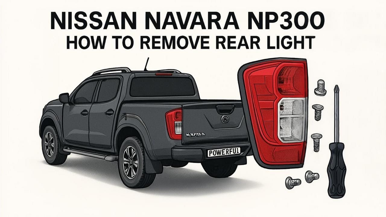 How to replace the rear tail lamp / light bulbs on Nissan Navara NP300 pickup rear lamps