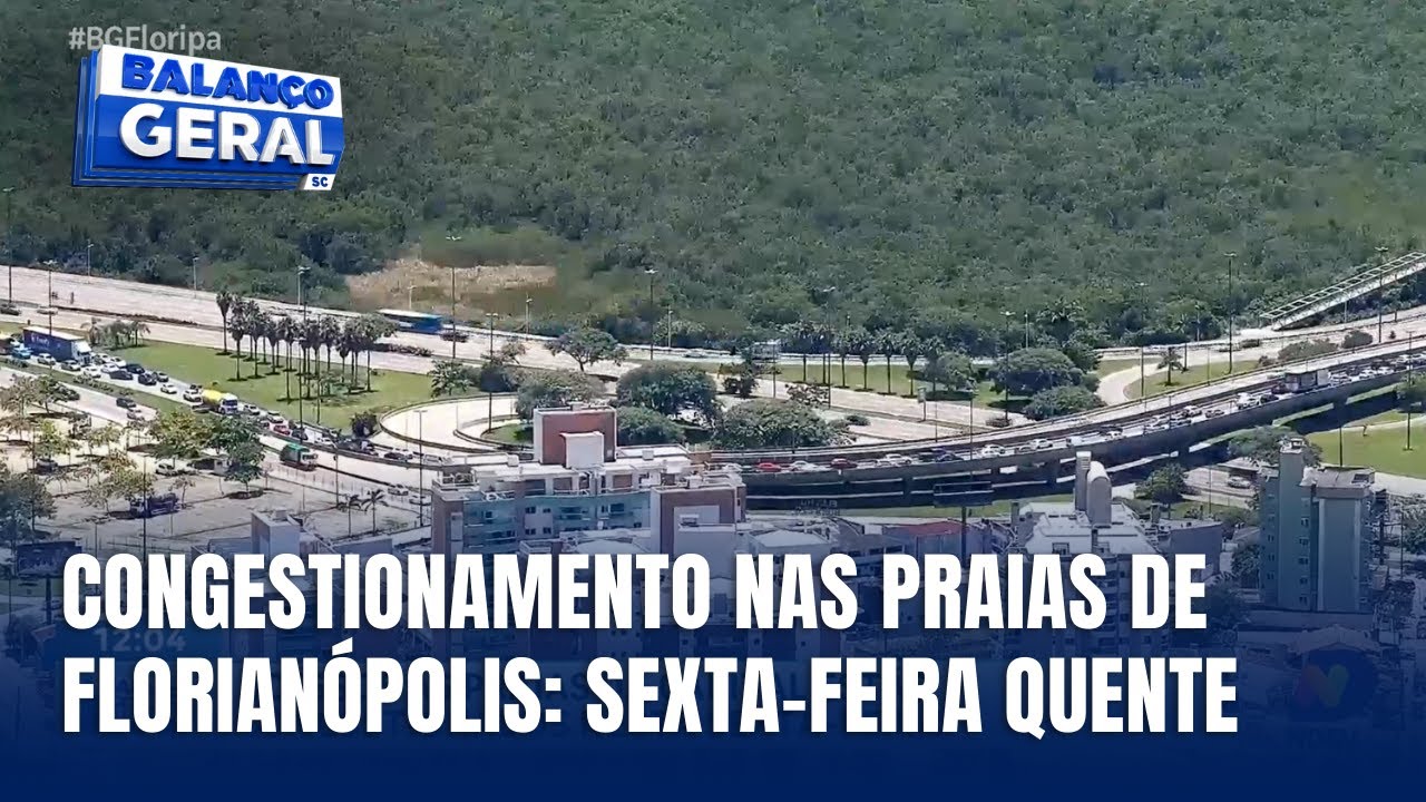 Acessos às praias de Florianópolis congestionados no dia mais quente do ano