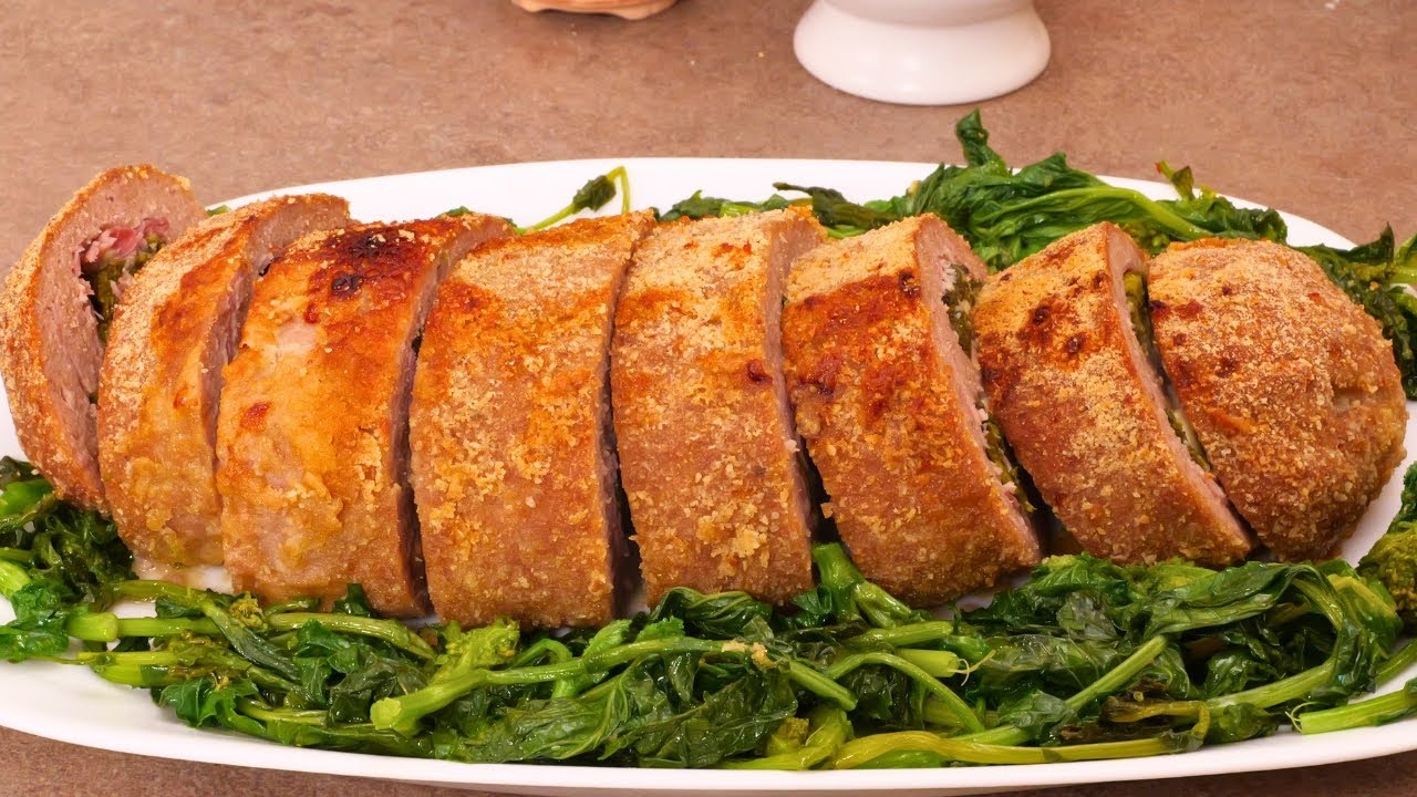 POLPETTONE AL FORNO RIPIENO DI FRIARIELLI COTTO E FORMAGGIO