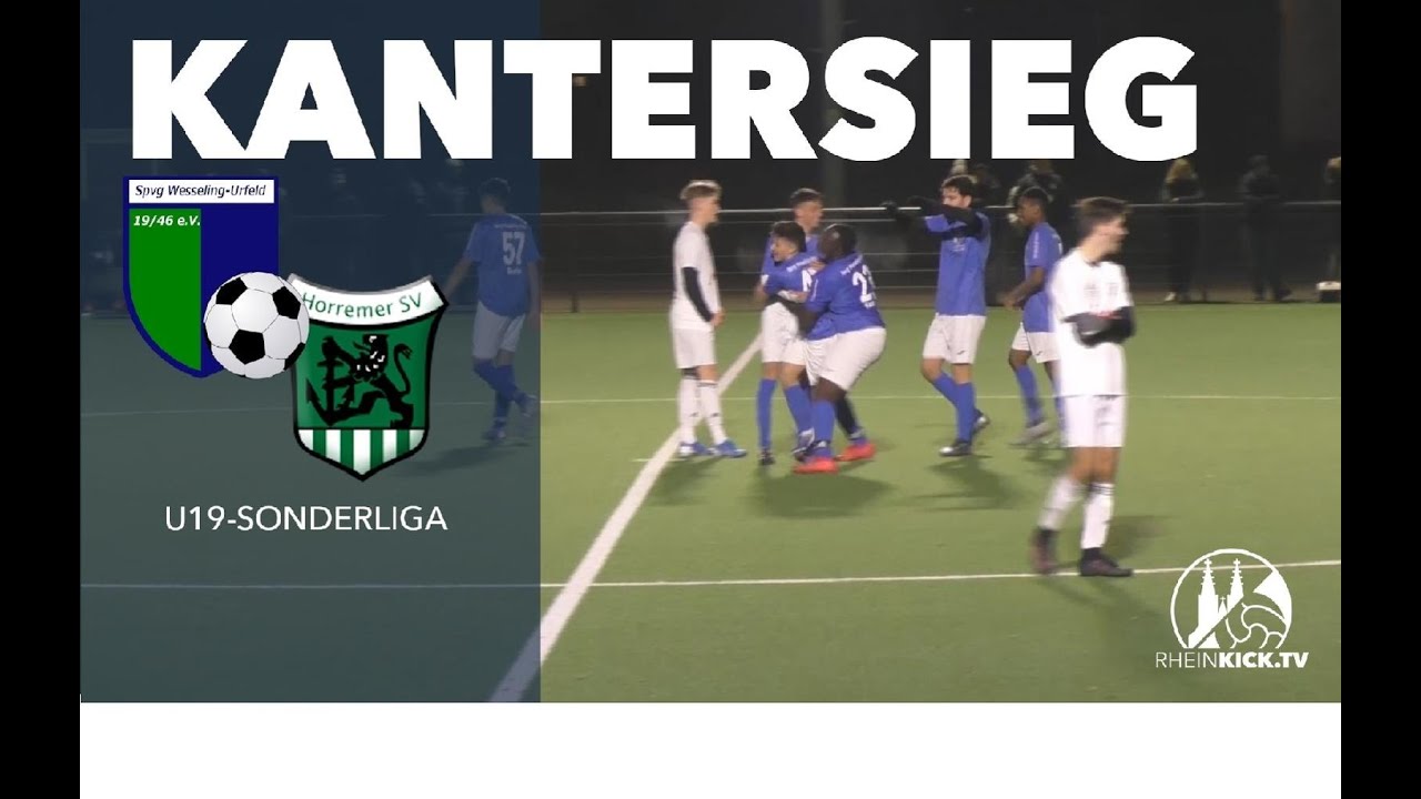 Kantersieg im Kellerduell | Spvg Wesseling-Urfeld U19 – Horremer SV U19 (A-Junioren Sonderliga)