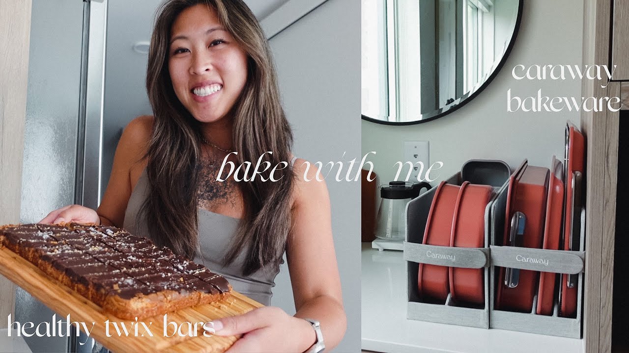 BAKE WITH ME: healthy twix bars, gluten free & dairy free, caraway bakeware & discount code!