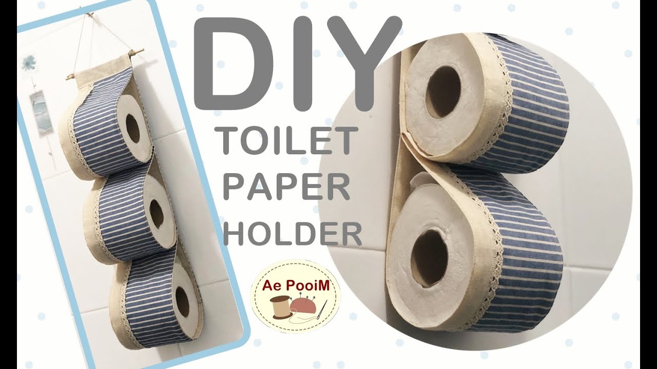 DIY TOILET PAPER HOLDER // วิธีทำที่แขวนเก็บกระดาษทิชชู่ม้วนสำรองในห้องน้ำ