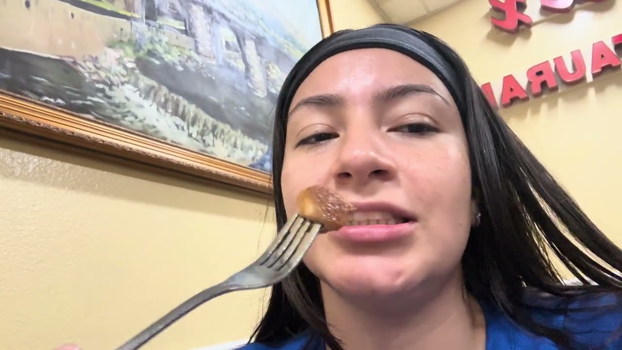 Trying Peruvian food 