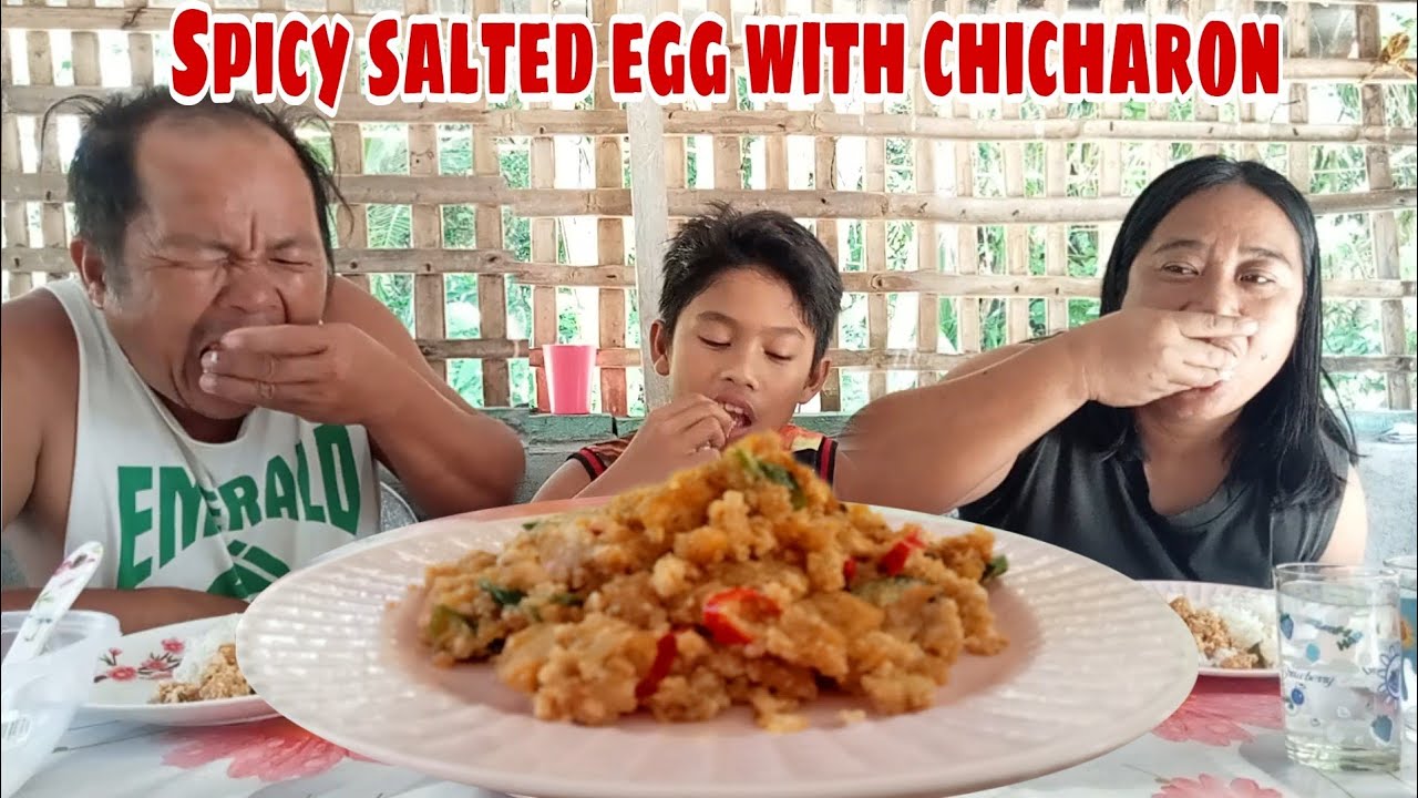SPICY SALTED EGG WITH CHICHARON #lutongbahayrecipe 