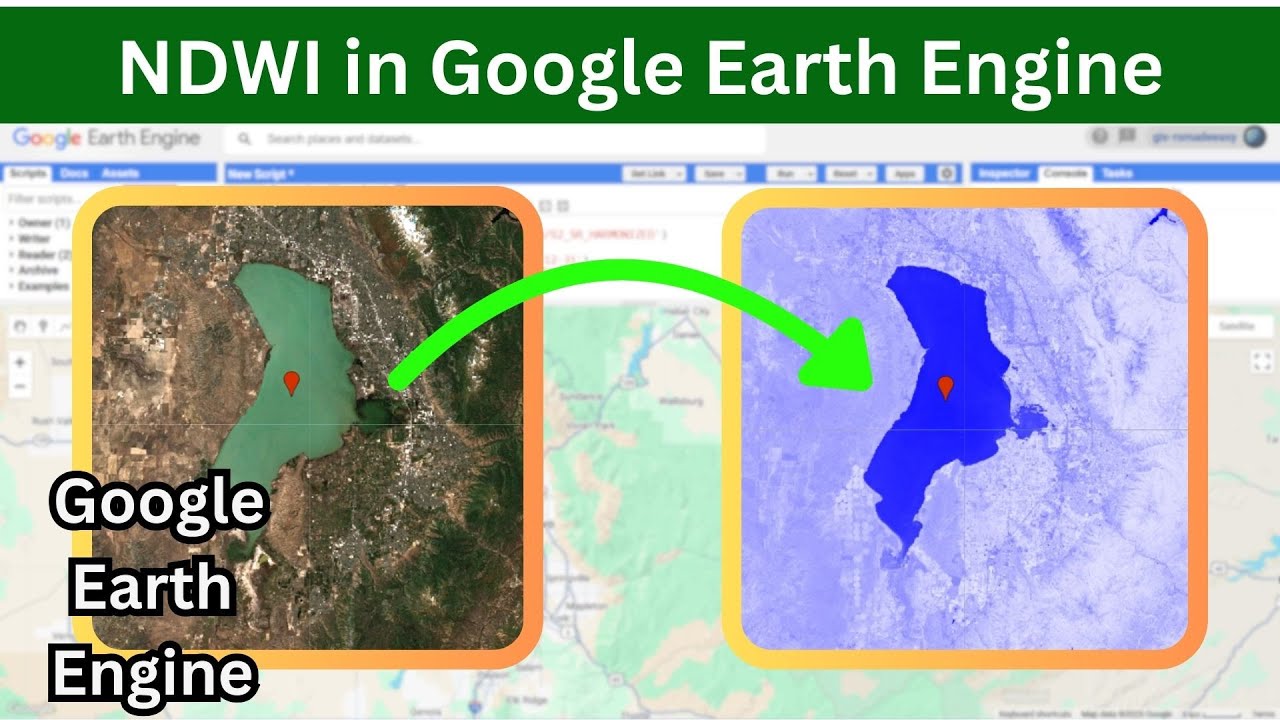 How to Calculate NDWI in Google Earth Engine | Step-by-Step Tutorial with Sentinel-2 Data