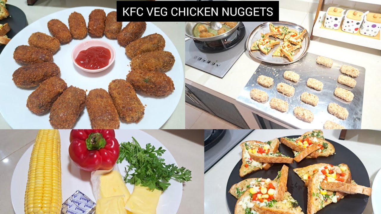 💥தமிழில்~KFC Veg Chicken Nuggets | Flower Cheese Garlic Bread | New Recipes 