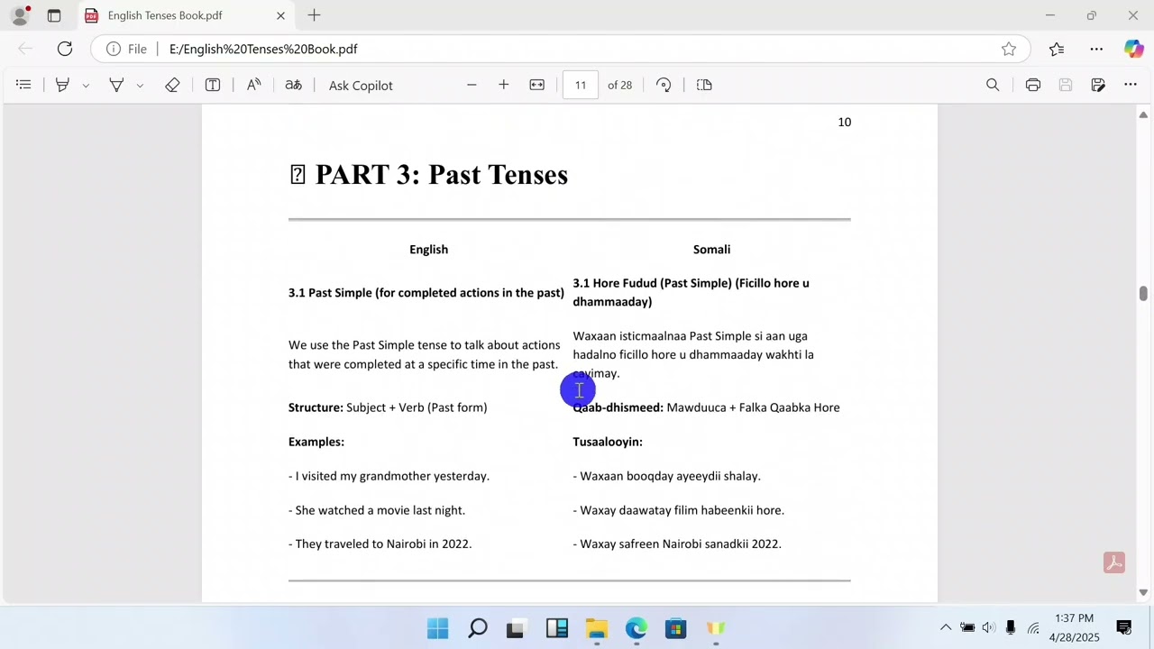 Casharka lixdan iyo Sagaalaad(lesson sixty nine General Basic English)