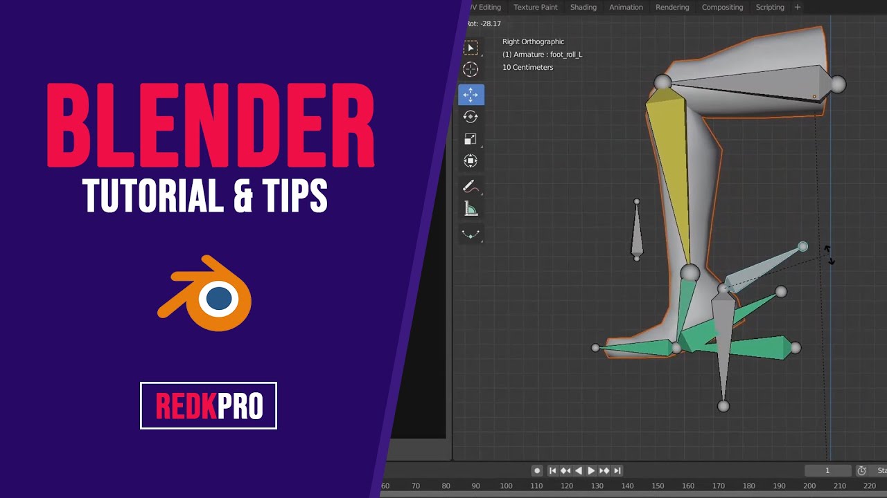 Blender 2.82 | Rigging Leg - System Roll Foot