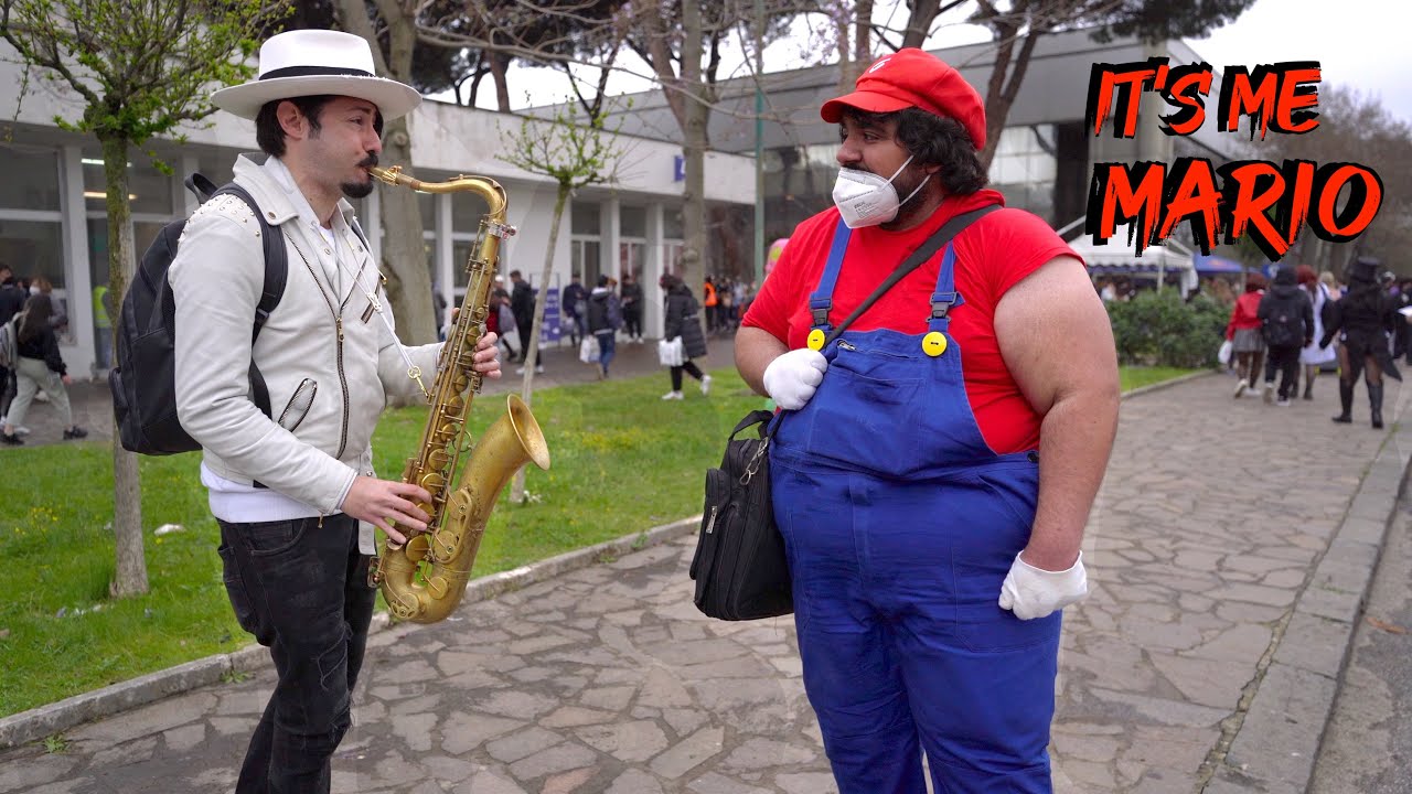 SAX GUY surprises COSPLAYERS with their ANIME SONGS