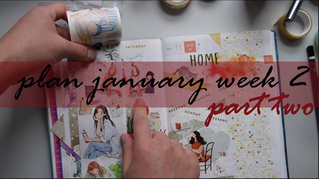 Plan January spread with me Week 2 Part 2 Hobonichi