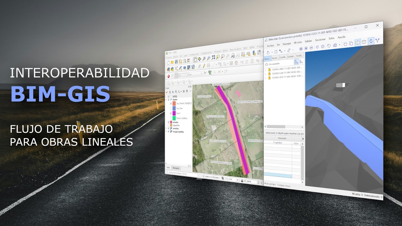 Interoperabilidad BIM-GIS en obras lineales | Flujos de trabajo con QGIS, Civil 3D, Revit