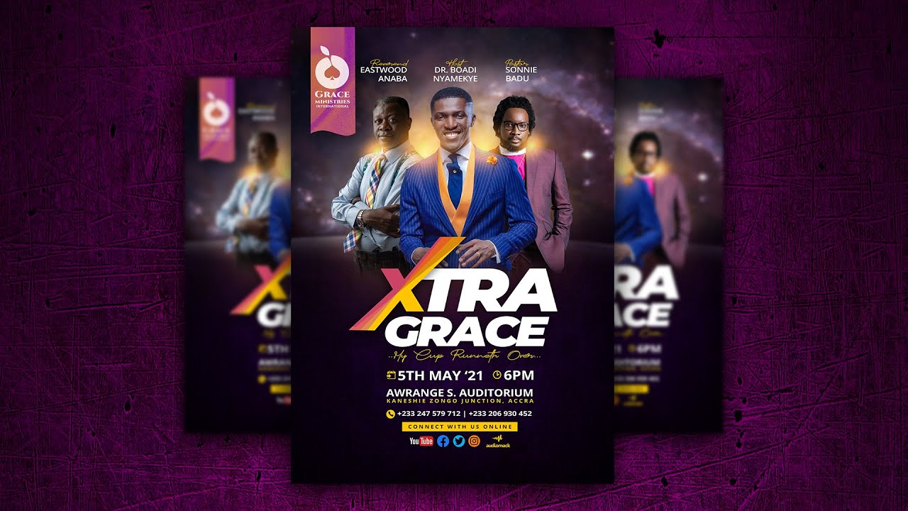 How To Design a Poster | CHURCH FLYER Dr. Boadi Nyamekye | Sonnie Badu | Rev. Eastwood