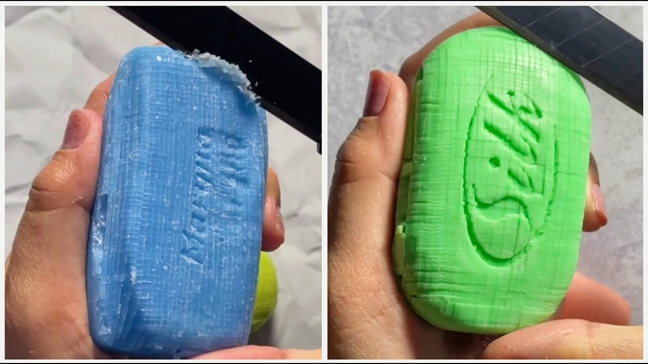 ✨ ASMR Soap Carving for Stress Relief ✨