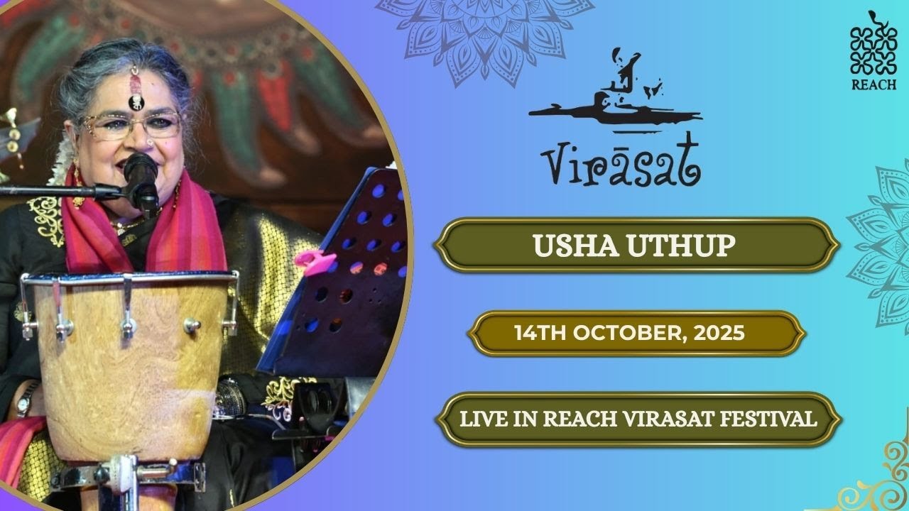 Usha Uthup live in REACH Virasat Festival 2025 | 14th October, Virasat 2025, Day 11