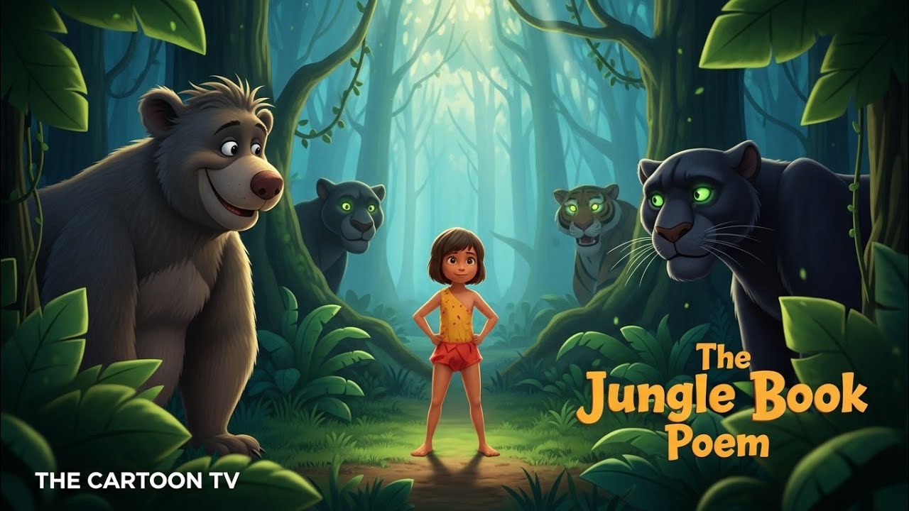 The Jungle Book Poem in English 🌿🐯 | Mowgli’s Story | Kids Story Poem | The Cartoon TV ;