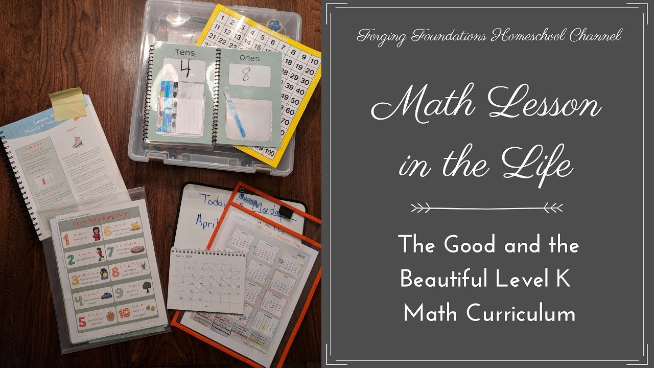 Math Lesson in the Life - The Good and the Beautiful Level K Math Curriculum