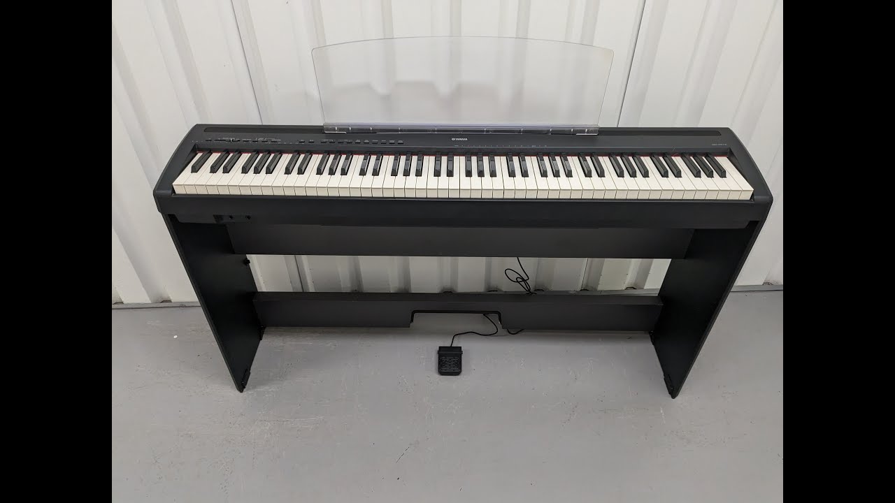 Yamaha P95 digital portable piano and fixed stand in black finish stock number 24058