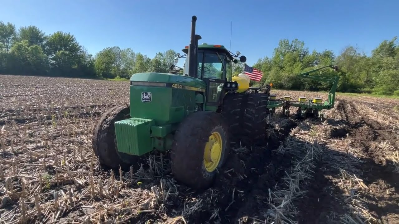 John Deere 4650 Stuck in Mud | Gotta Plant Corn to Get Corn