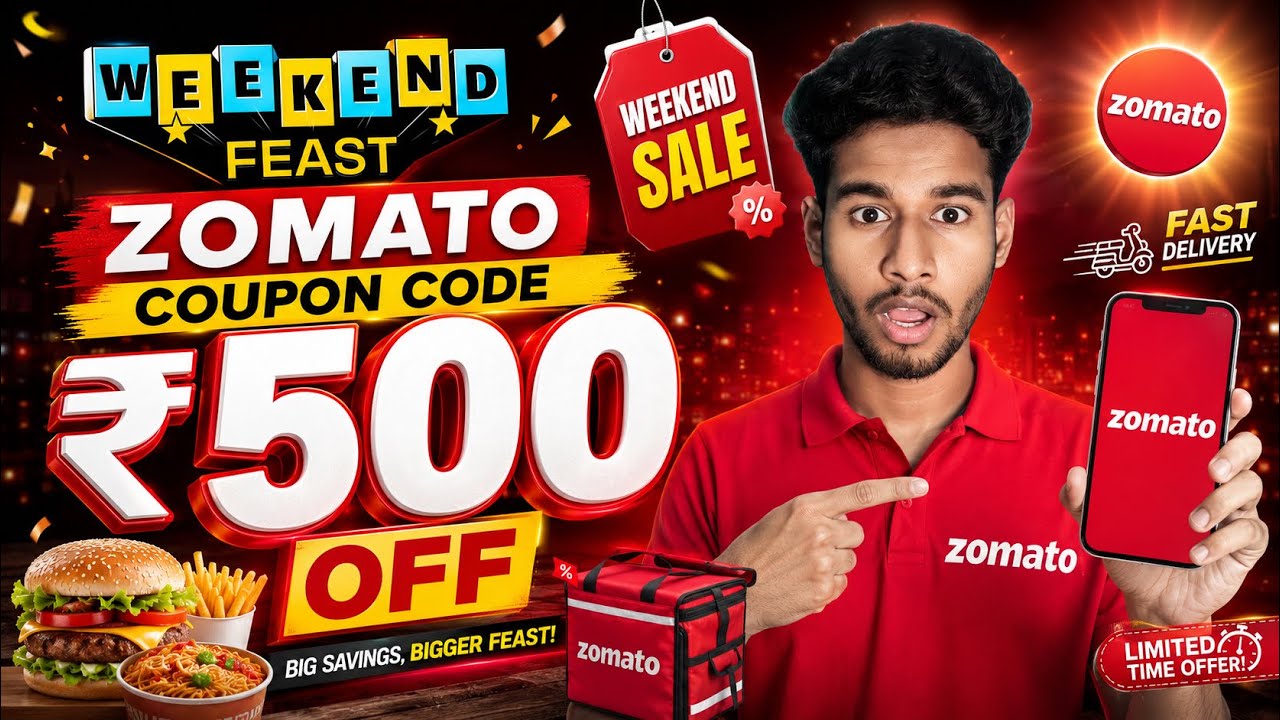 🚀 Zomato Coupon Code Today 2026 | ₹500 OFF + FREE Delivery + Latest Promo Codes & Best Food Deals 🍕