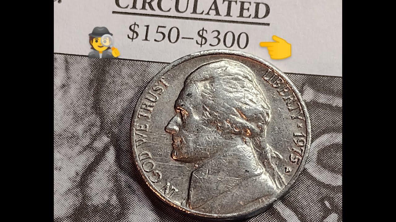 OJO!!! aunque este circulada vale $$300💵💵 dólares!! 1975d cinco centavos 🕵️🕵️