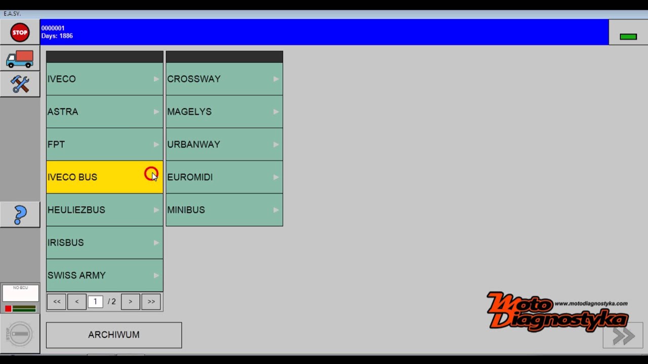 Diagnostyka Iveco EASY diagnostic software - Iveco E.A.SY.