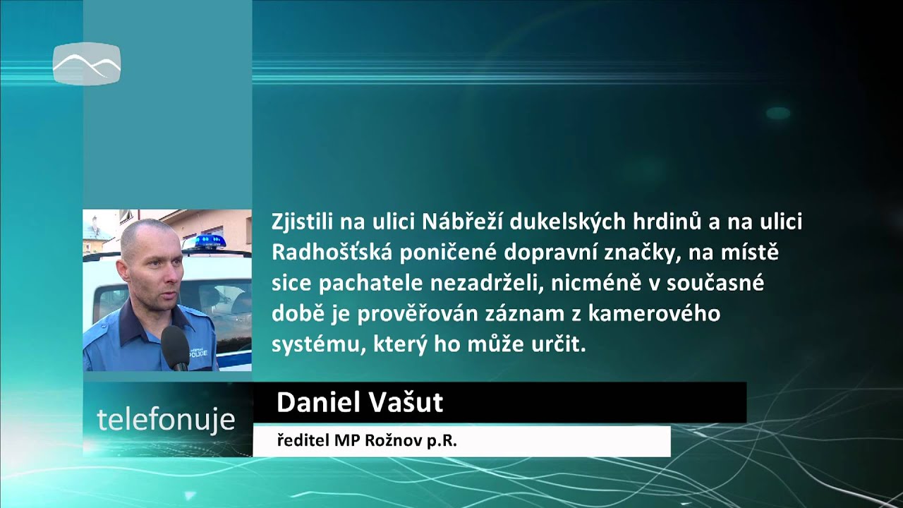 V Rožnově řádili vandalové, za oběť jim padly dopravní značky