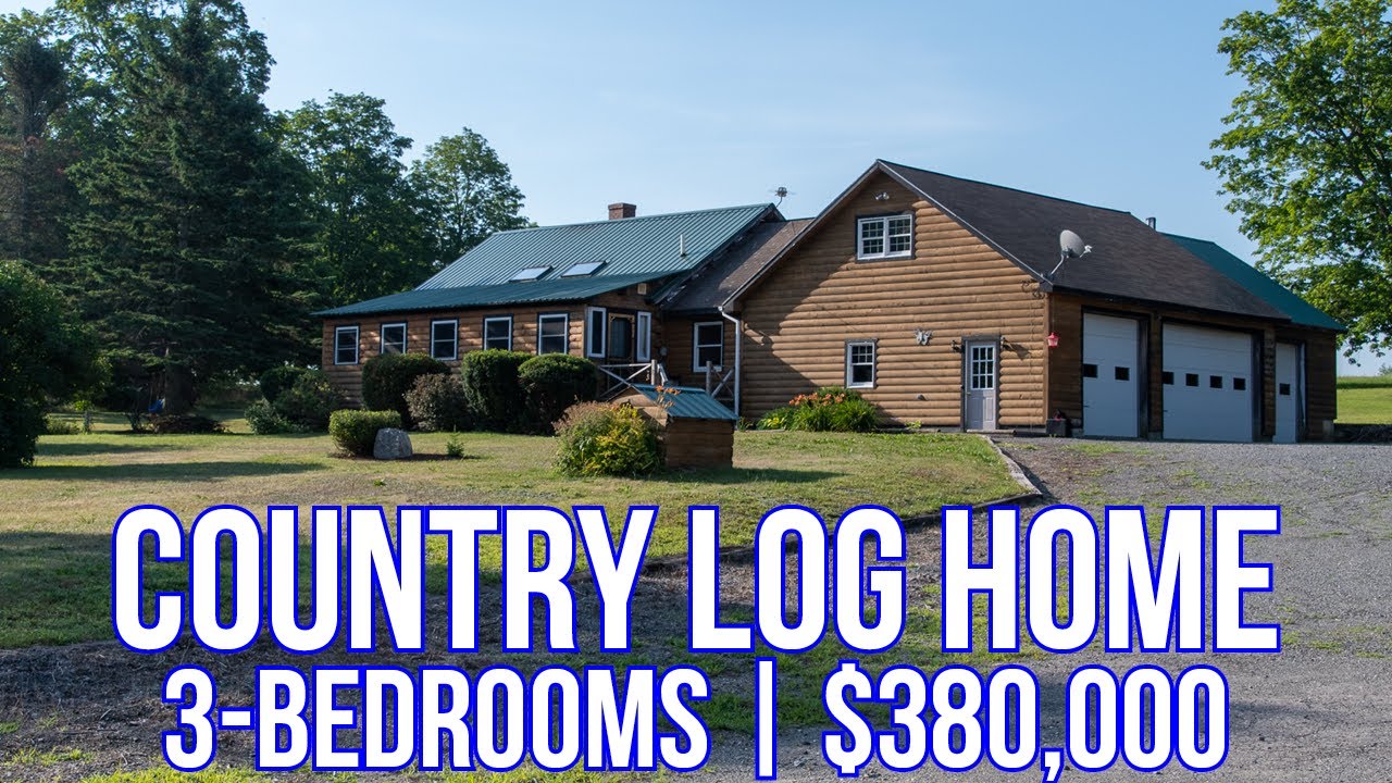 SOLD Log Home with 4-Car Garage & Shop | Maine Real Estate