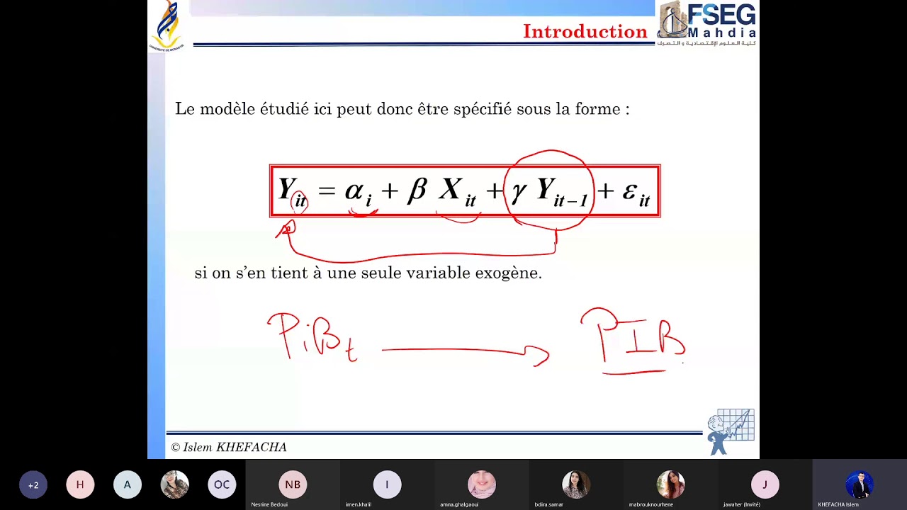 Séance de Cours Econométrie des Données de Panel 24 Novembre 2020