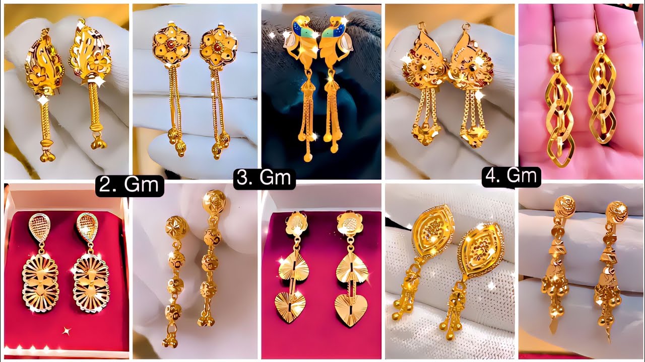 #2024 गज़ब| Light Weight Gold Earrings |Gold Earrings Designs With Price |Sui Dhaga Gold Earrings #70