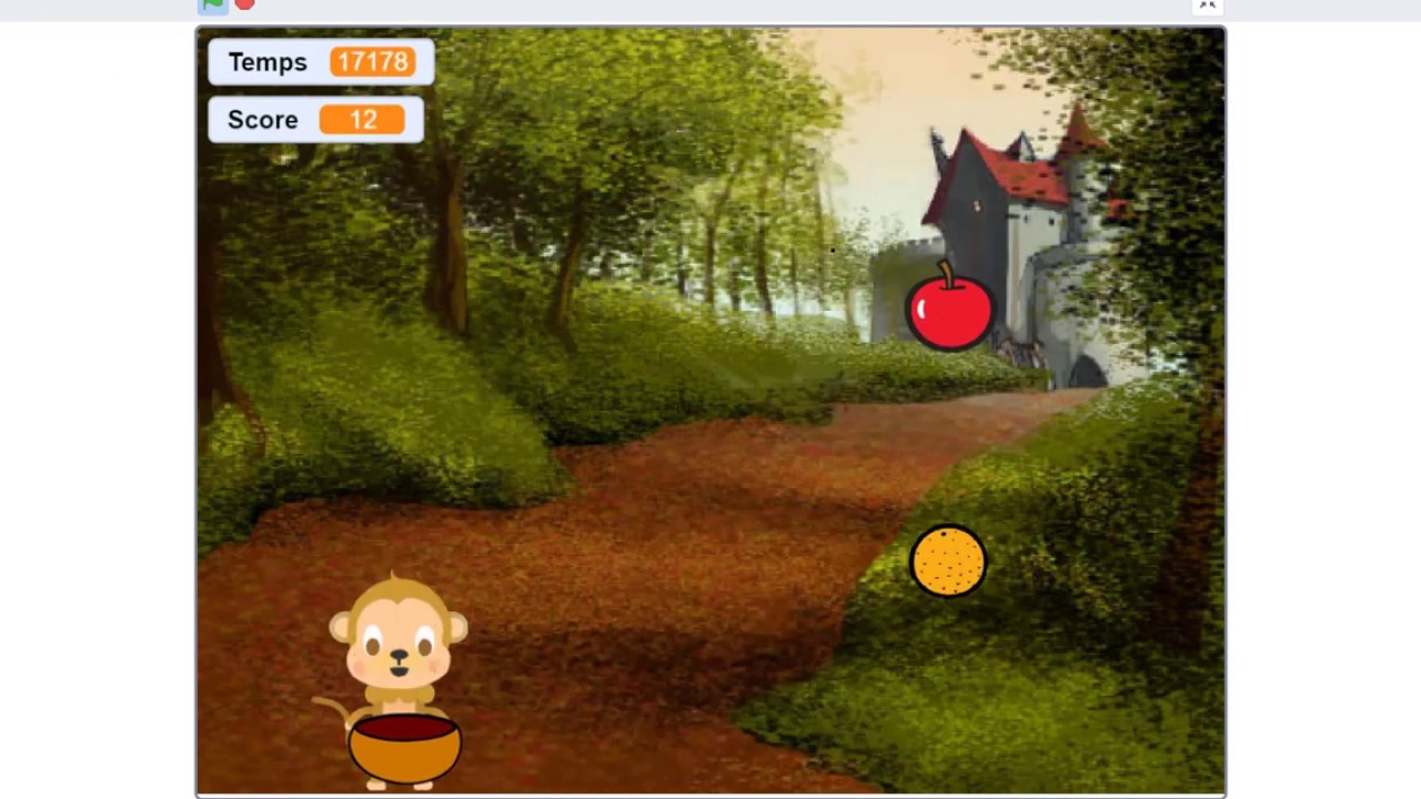 Tuto#4 : Comment réaliser un simple jeu avec Scratch 3 ( ramasseur de fruits)