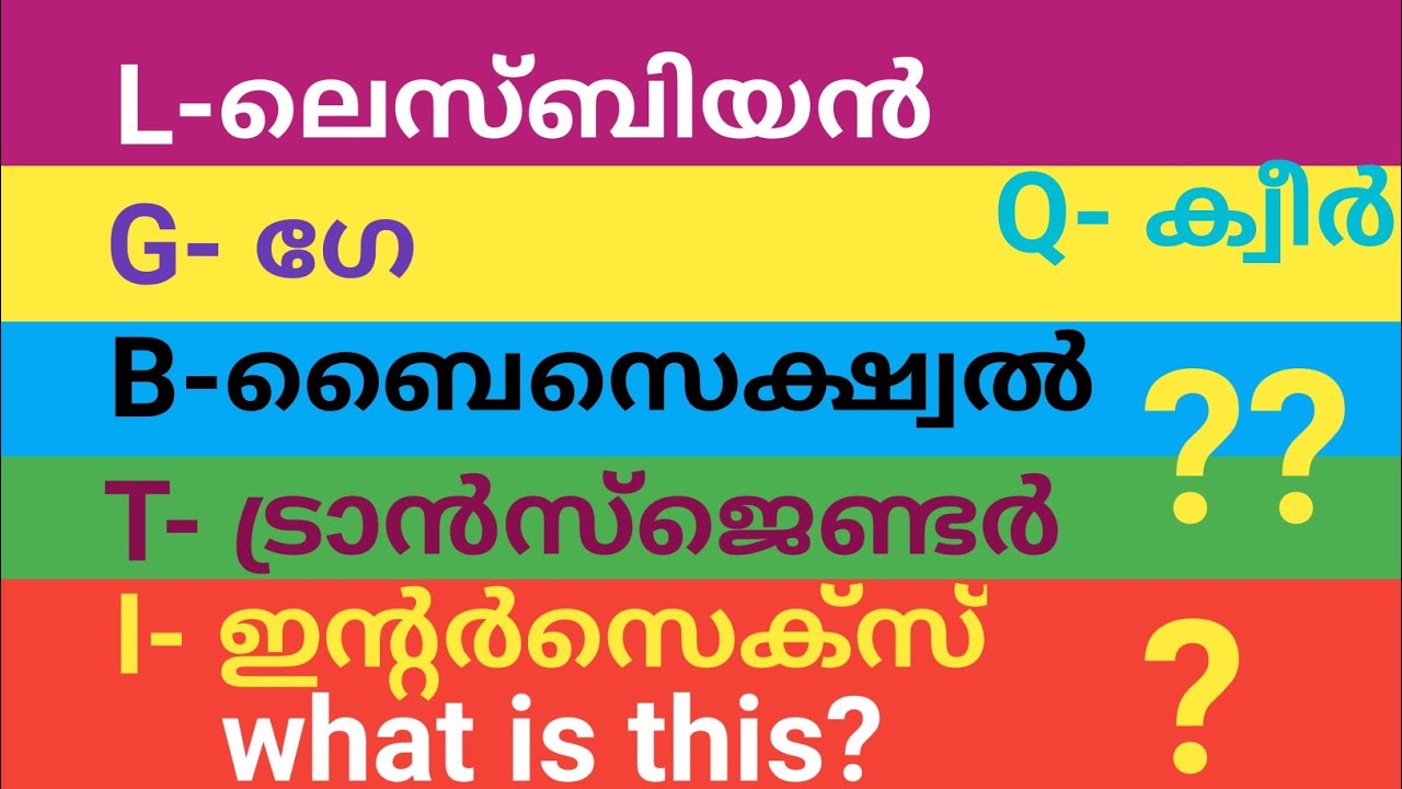 ഗേ,ലസ്ബിയൻ,ട്രാൻസ്ജെണ്ടർ ആരാണ് ! വിശദമായി അറിയൂ ll LGBTQIA explained in Malayalam