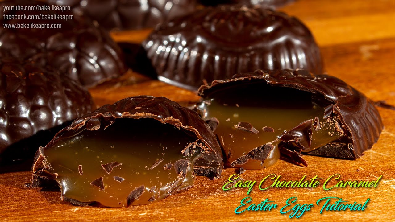 Easy chocolate caramel Easter Eggs Tutorial