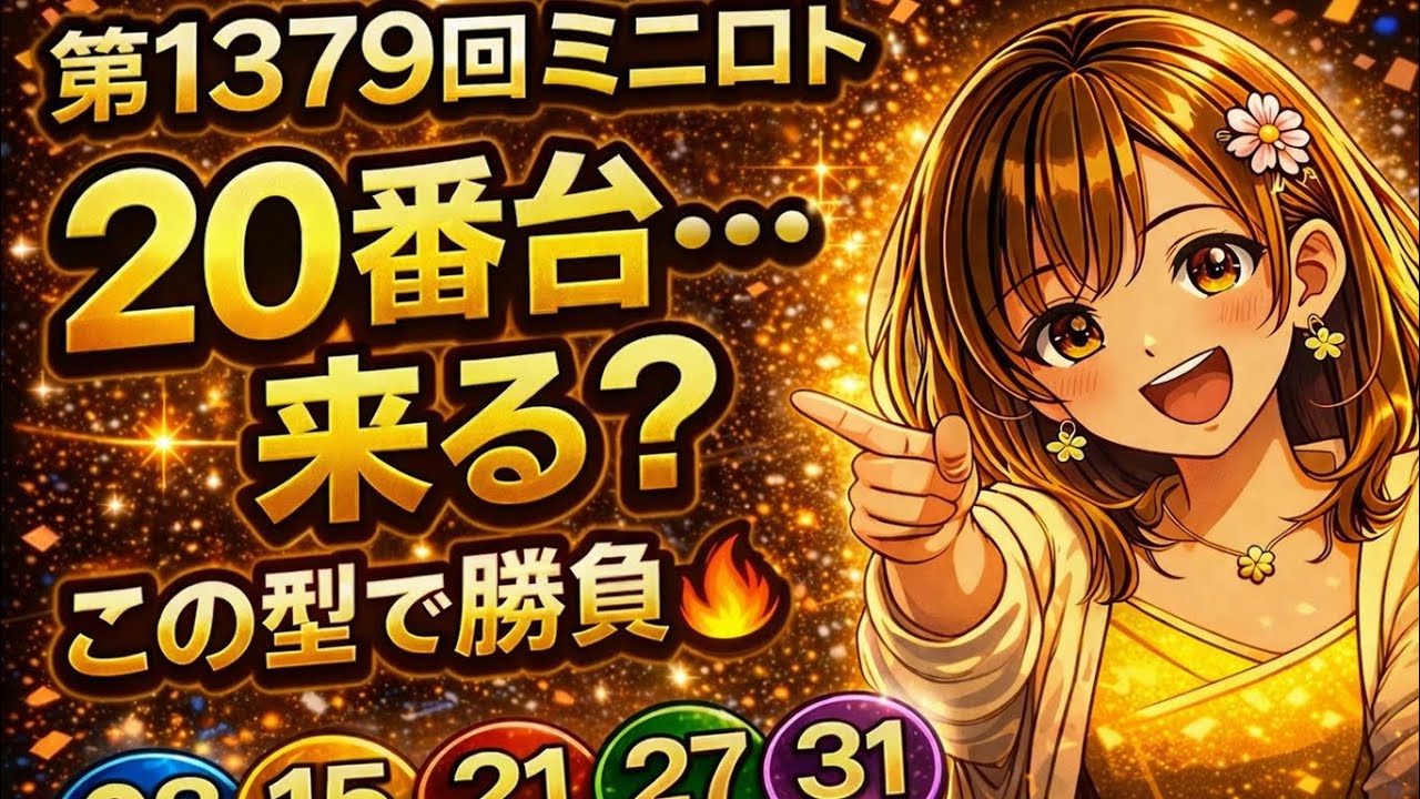 🎯【第1379回ミニロト予想】20番台の流れ継続か&hellip;？Aコース本命＋入れ替え候補🔥