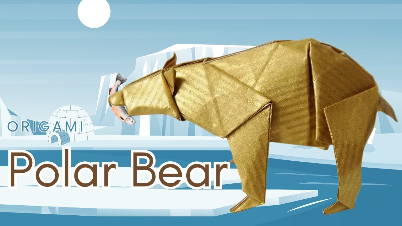 🐻 Origami Bear 🐻 How to fold a Polar bear • Gấu bắc cực • Ours polaire (Gérard Ty Sovann)